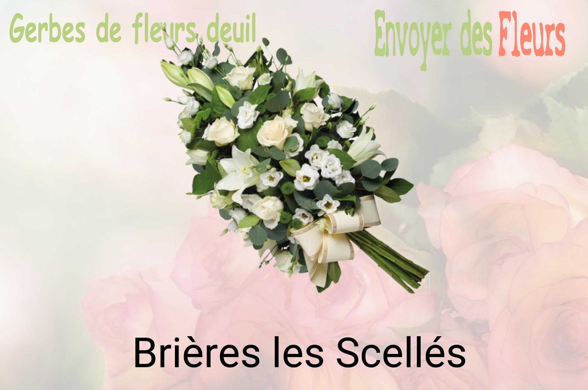 Gerbe de fleurs de deuil livrée à Brières-les-Scellés